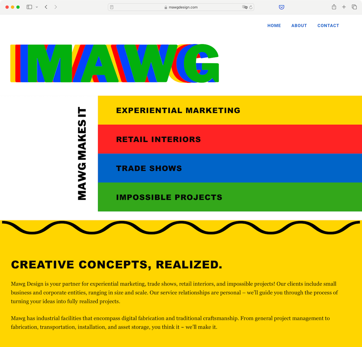 Mawg Design's website